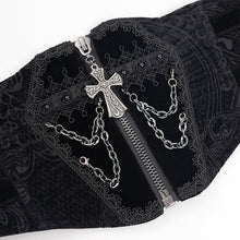 Load image into Gallery viewer, AS205 Gothic coffin-shaped jacquard velvet waist belt CORSET

