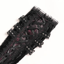 Load image into Gallery viewer, GE04902 Lolita Embroidered Velvet Rose Mid-Length  Oversleeves
