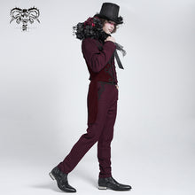Load image into Gallery viewer, CT17402 wine Gothic men dress coat
