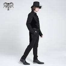 Load image into Gallery viewer, CT17401 black Gothic men dress coat
