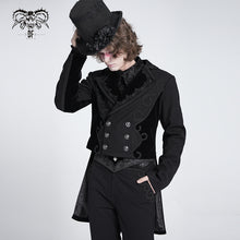 Load image into Gallery viewer, CT17401 black Gothic men dress coat
