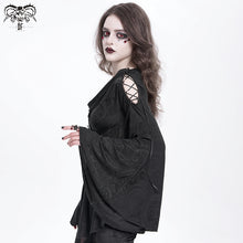 Load image into Gallery viewer, TT290 3D Flower Shoulder Hollow out Gothic T-shirt
