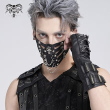 Load image into Gallery viewer, MK005 Black metallic skull hollow out punk mask for women and men
