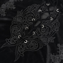 Load image into Gallery viewer, SHT12601  black glimmer Long-sleeved velvet shirts
