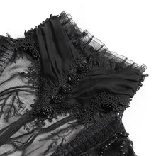 Load image into Gallery viewer, ESKT082 Gothic Branch-Embroidered Chiffon Long Cardigan Dress
