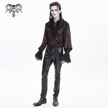 Load image into Gallery viewer, SHT12602 wine glimmer Long-sleeved men velvet shirts
