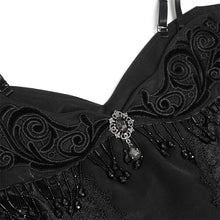 Load image into Gallery viewer, ESKT07601 Black Gothic Off-Shoulder Fishtail Dress
