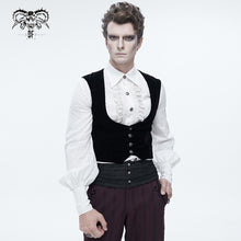 Load image into Gallery viewer, WT032 punk wedding western fashion floral pattern black men gothic short waistcoat
