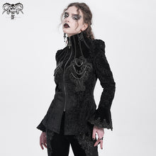 Load image into Gallery viewer, CT25801 Gothic round stand collar velvet coat
