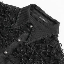 Load image into Gallery viewer, SHT152 Gothic Striped Ruffled Shirt with Flared Sleeves
