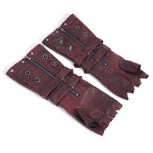 Load image into Gallery viewer, GE03302 red cut out on the back of the hand Men long gloves
