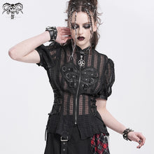 Load image into Gallery viewer, SHT129 Punk sheer plaid shirt

