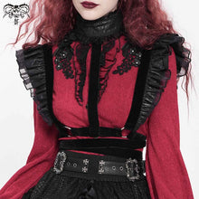 Load image into Gallery viewer, AS159 Shoulder ruffled lace-up maid body harness
