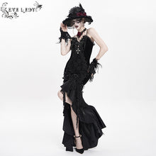 Load image into Gallery viewer, ESKT06301 Gothic fishtail dress with suspenders
