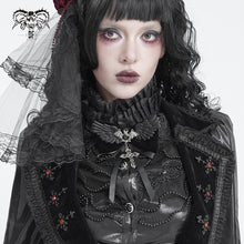 Load image into Gallery viewer, AS307 Gothic Bow Hair Clip with Small Wings
