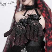 Load image into Gallery viewer, EGE003 Concave and convex shiny material gothic gloves
