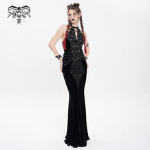 Load image into Gallery viewer, SKT238 Punk Velvet Snake Print Fishtail Long Dress
