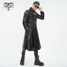 Load image into Gallery viewer, CT22301 Cracked leather stand collar long men&#39;s jacket
