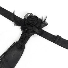 Load image into Gallery viewer, AS151 Gothic Rose dark fringe Men&#39;s Tie
