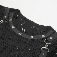 Load image into Gallery viewer, TT247 Ripped Knit Diamond Mesh Oversized Men&#39;s T-Shirt
