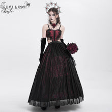 Load image into Gallery viewer, ESKT05902 Red Women Rose cutout waist strapless dress
