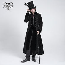 Load image into Gallery viewer, CT26201 Black Gothic paisley jacquard fleece long coat
