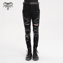 Load image into Gallery viewer, PT251 Punk ripped twill pants for women
