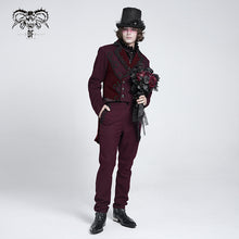 Load image into Gallery viewer, CT17402 wine Gothic men dress coat

