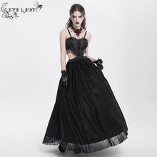 Load image into Gallery viewer, ESKT05901 Black Rose cutout waist strapless dress
