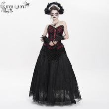 Load image into Gallery viewer, ESKT06701 black branch mesh gothic skirt
