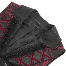 Load image into Gallery viewer, WT095 Rose Jacquard Swallowtail Vest
