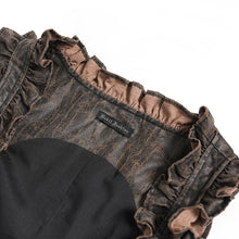 Load image into Gallery viewer, WT10002 Whole-Garment Enzyme-Washed, Two-Tone Woven Steampunk Cropped Vest
