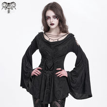 Load image into Gallery viewer, TT290 3D Flower Shoulder Hollow out Gothic T-shirt
