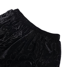 Load image into Gallery viewer, PT250 Gothic Embossed velvet Puff Shorts
