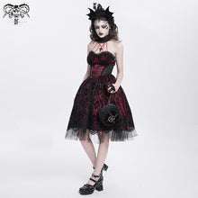 Load image into Gallery viewer, SKT23402 red women Skeleton Printing Gothic Lolita Dress
