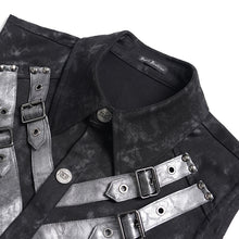 Load image into Gallery viewer, SHT155 Gold-Stamped Twill Sleeveless Punk Shirts
