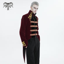Load image into Gallery viewer, CT20802 wine Embroidered Stand Collar Tuxedo Men&#39;s Dress Jacket
