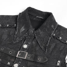 Load image into Gallery viewer, SHT138 Punk raw edges sleeveless shirt
