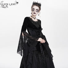 Load image into Gallery viewer, ETT043 Fake two-piece long-sleeved Gothic T-shirt with corset
