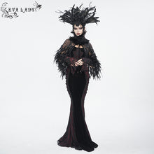 Load image into Gallery viewer, EAS017 Goth Feather tree monster Headband
