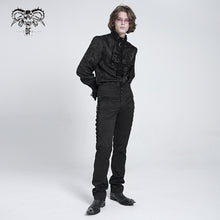 Load image into Gallery viewer, PT010 formal party jacquard men high waist floral Gothic trousers
