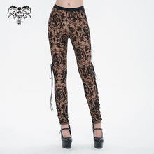 Load image into Gallery viewer, PT10702 Gothic brown queen patterned printed sexy ladies see through leggings

