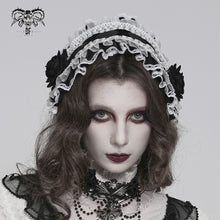 Load image into Gallery viewer, AS27602 Lolita Rose Flower Headband with Veil
