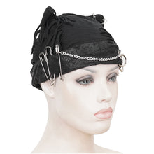 Load image into Gallery viewer, AS145 Punk torn big holes cat ear hat with chain

