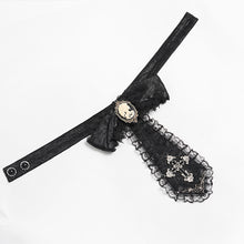 Load image into Gallery viewer, AS28901 Glossy pleated Gothic collar and bow tie
