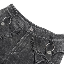 Load image into Gallery viewer, PT276 Punk detachable wide-leg pants
