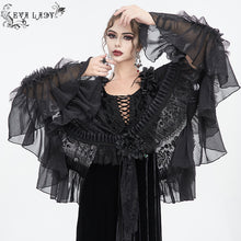 Load image into Gallery viewer, ECA015 chiffon lace decorated women shawl
