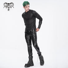Load image into Gallery viewer, PT230 Punk patent leather double row eyelet men&#39;s trousers
