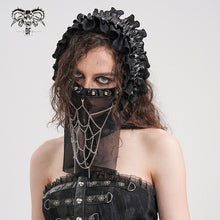 Load image into Gallery viewer, MK056 Women Punk Spider Web Mask With Veil
