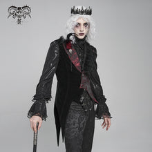 Load image into Gallery viewer, WT099 Gothic fur collar rose jacquard vest
